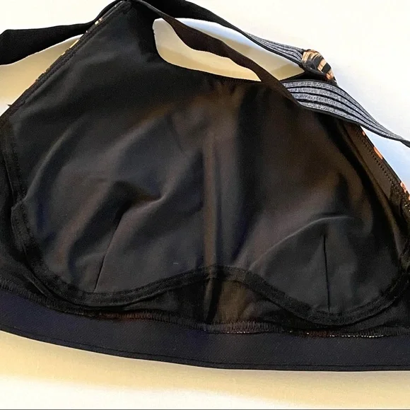 Free People Printed Practice Makes Perfect Active Bra Crossback Black Combo NWT - Picture 10 of 16